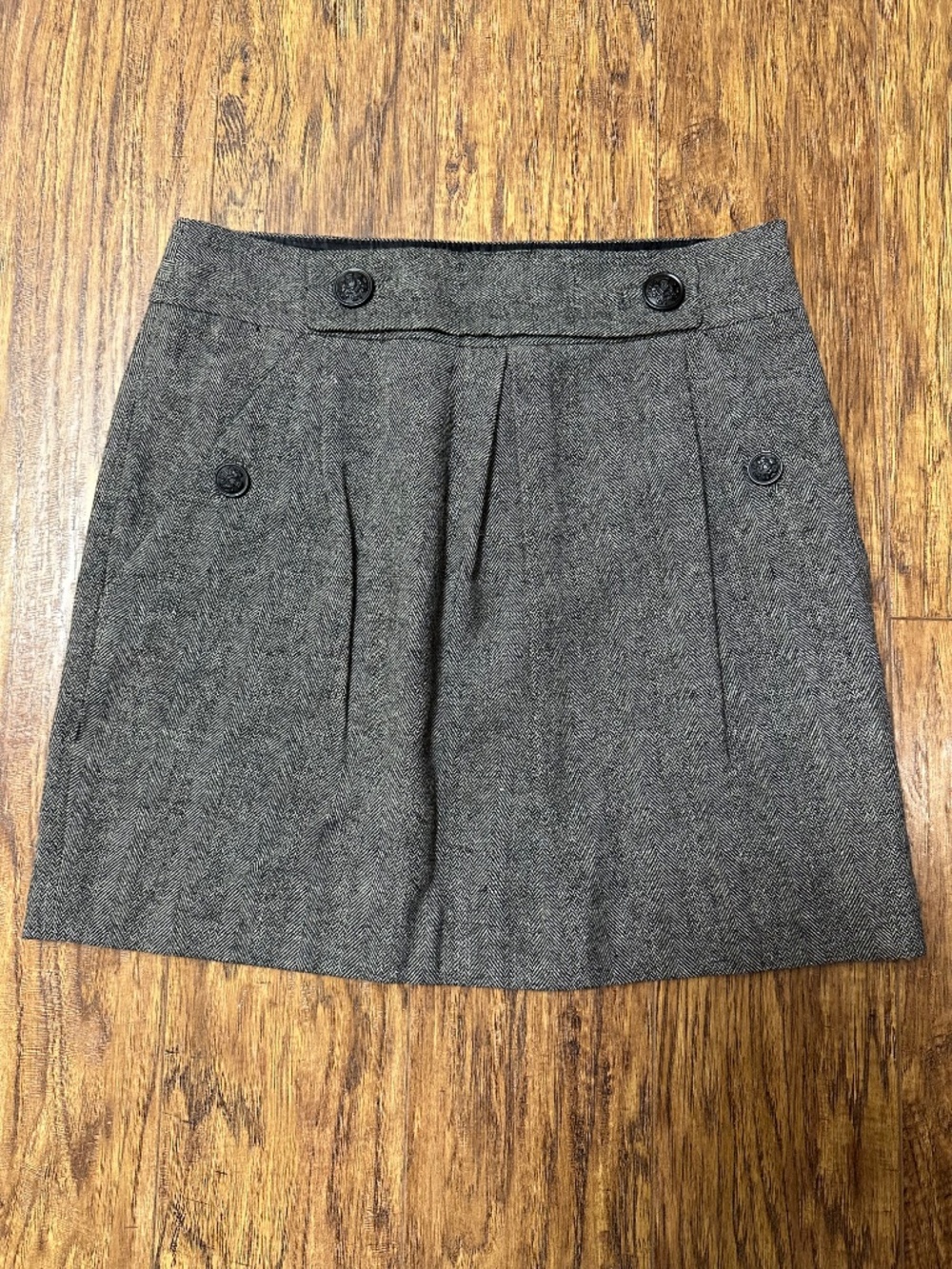 Banana Republic Pleated Midi Skirt Lined Wool Blend Size 2